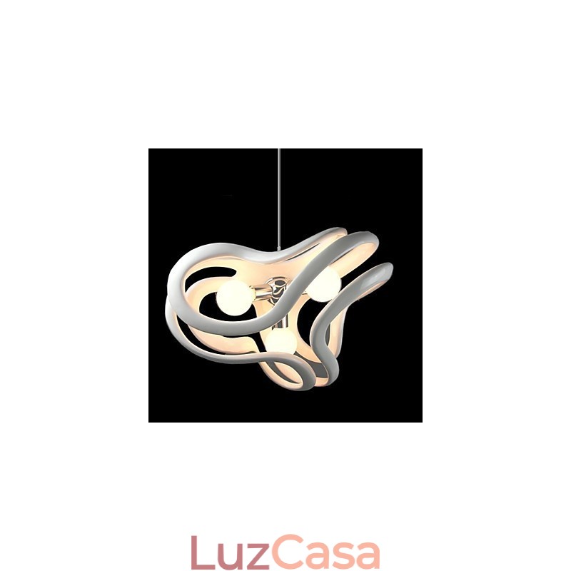 Luminária pendente de resina com pintura contemporânea moderna
