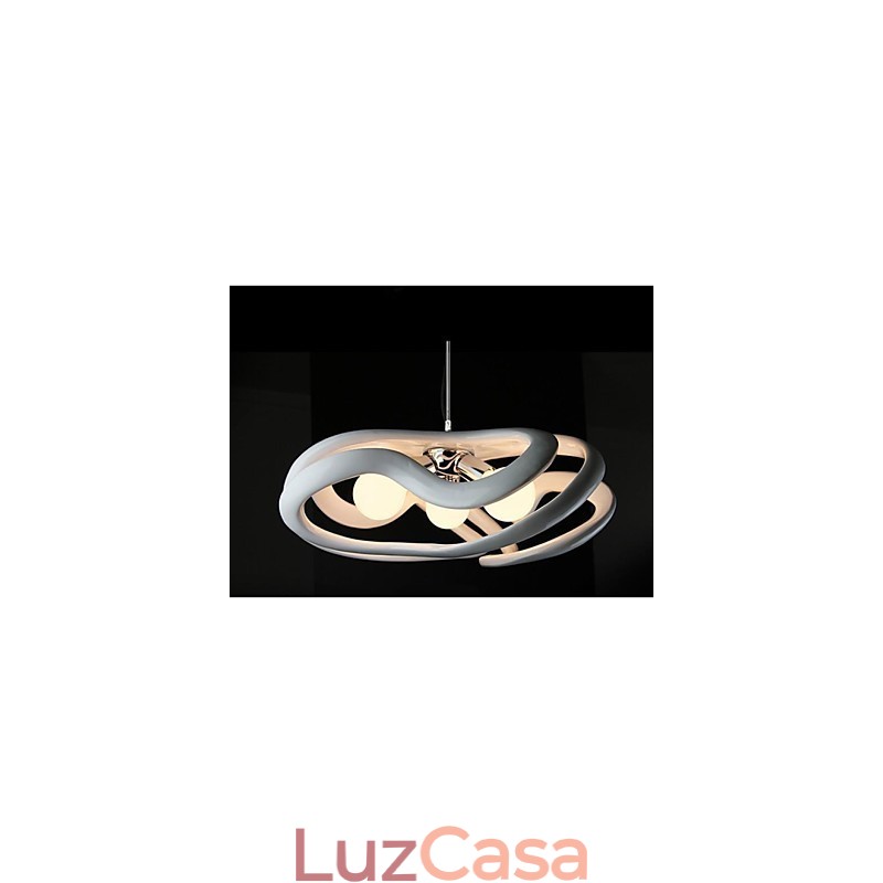 Luminária pendente de resina com pintura contemporânea moderna