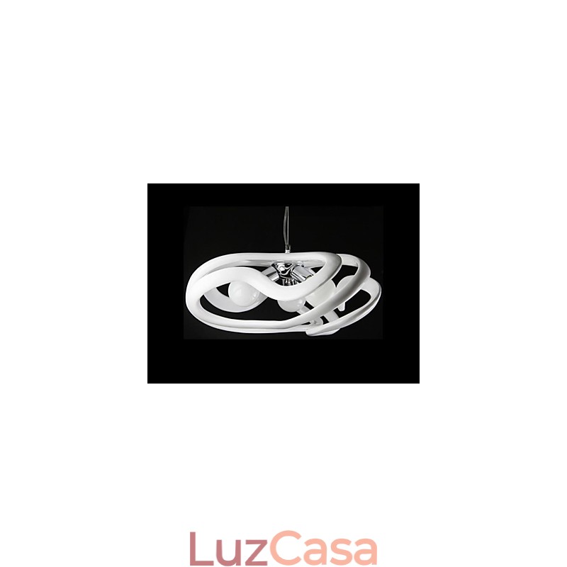 Luminária pendente de resina com pintura contemporânea moderna