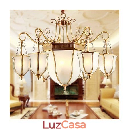 Lustre Tradicional Clássico Rústico Lodge Metal