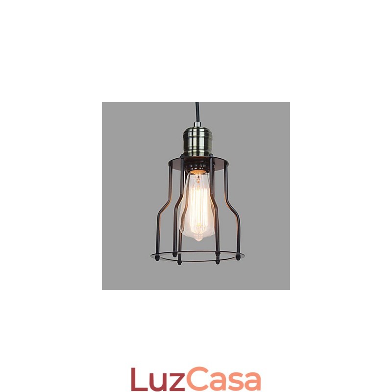 Luminária pendente estilo vintage clássico tradicional mini com pintura