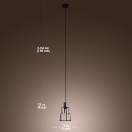 Luminária pendente estilo vintage clássico tradicional mini com pintura