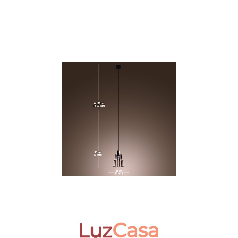 Luminária pendente estilo vintage clássico tradicional mini com pintura