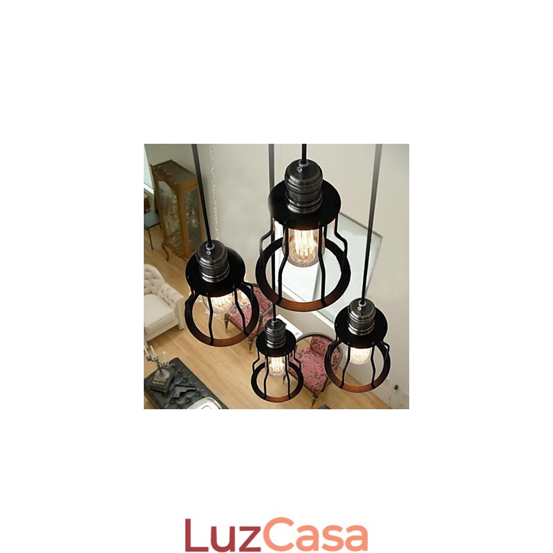 Luminária pendente estilo vintage clássico tradicional mini com pintura