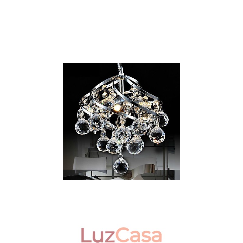 Lustre de cristal luxuoso, luminária pendente, iluminação para jantar