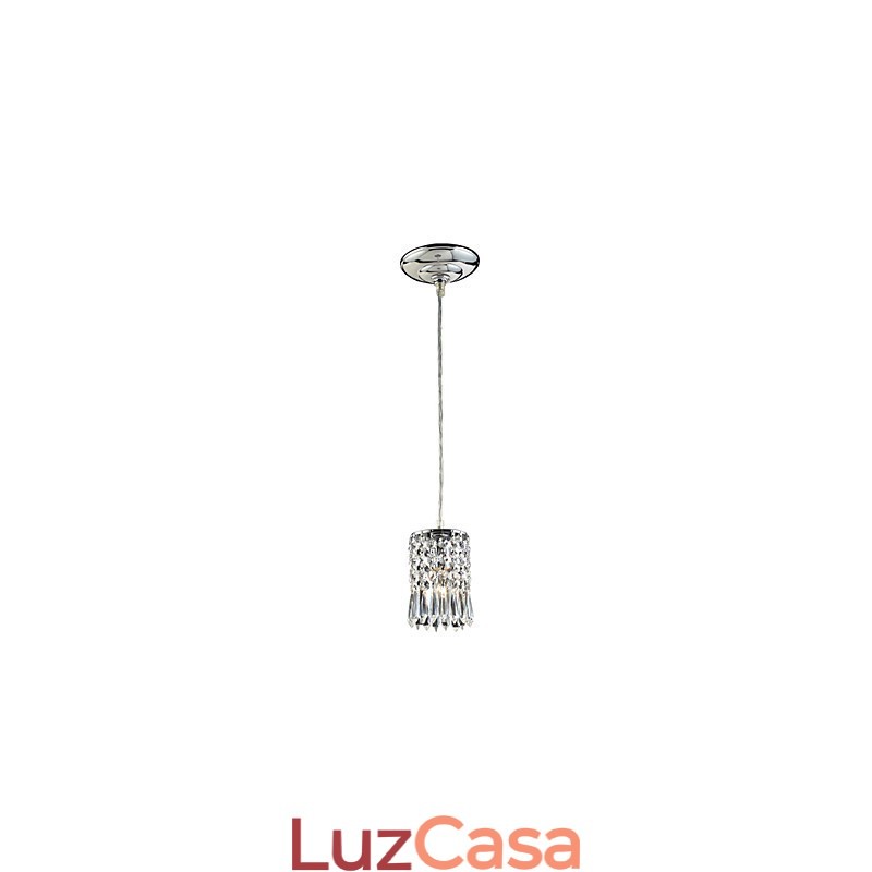 Luminária pendente moderna contemporânea em cristal estilo mini galvanizada