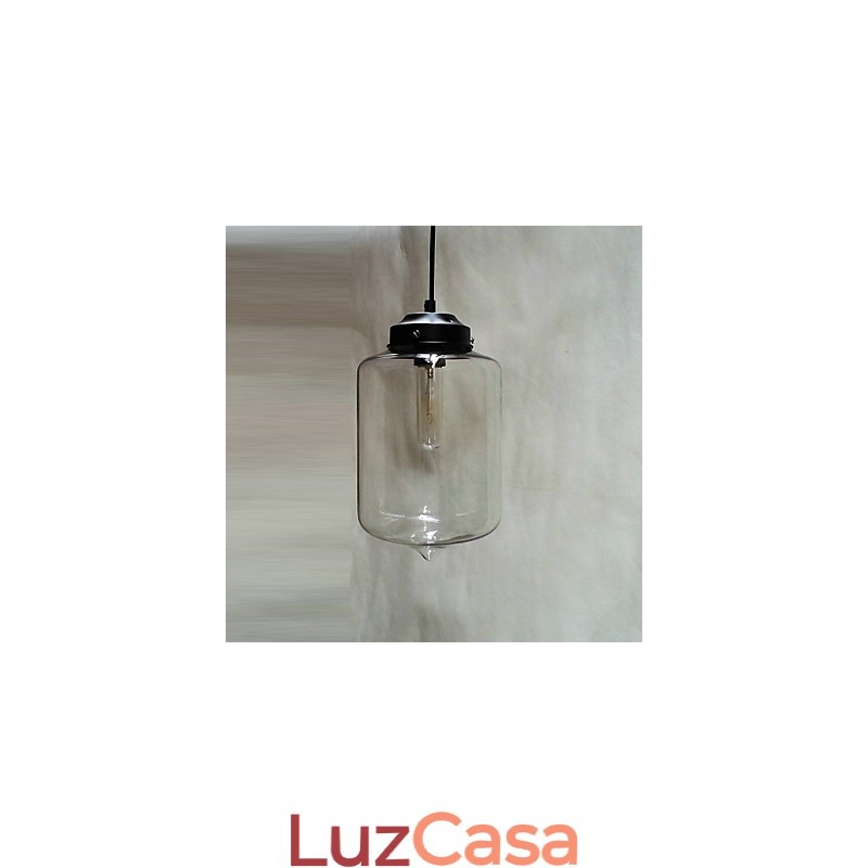 Pendente de design de garrafa 1 luz minimalista pintura de ferro