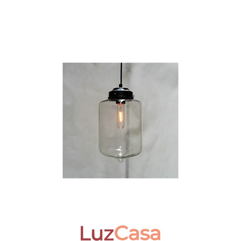 Pendente de design de garrafa 1 luz minimalista pintura de ferro