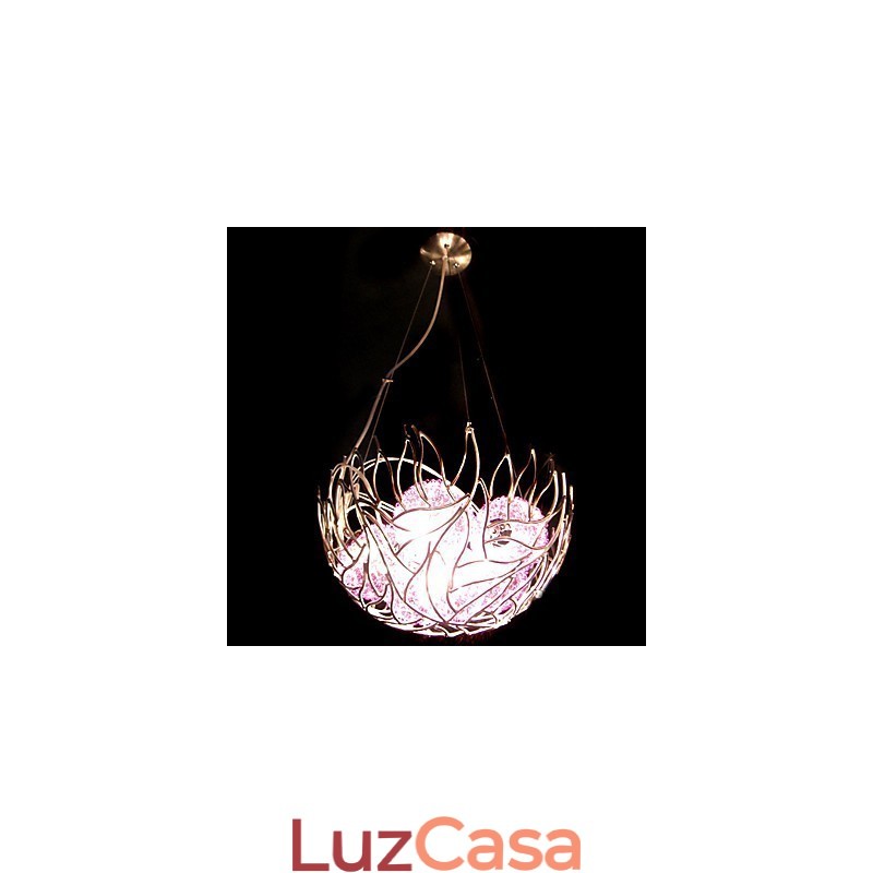 Lustre de cristal moderno e contemporâneo com tigela e pingente de luz