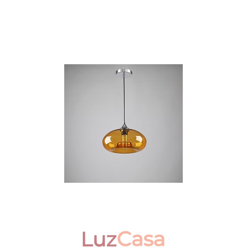 Característica moderna 1 pingente de luz com sombra transparente
