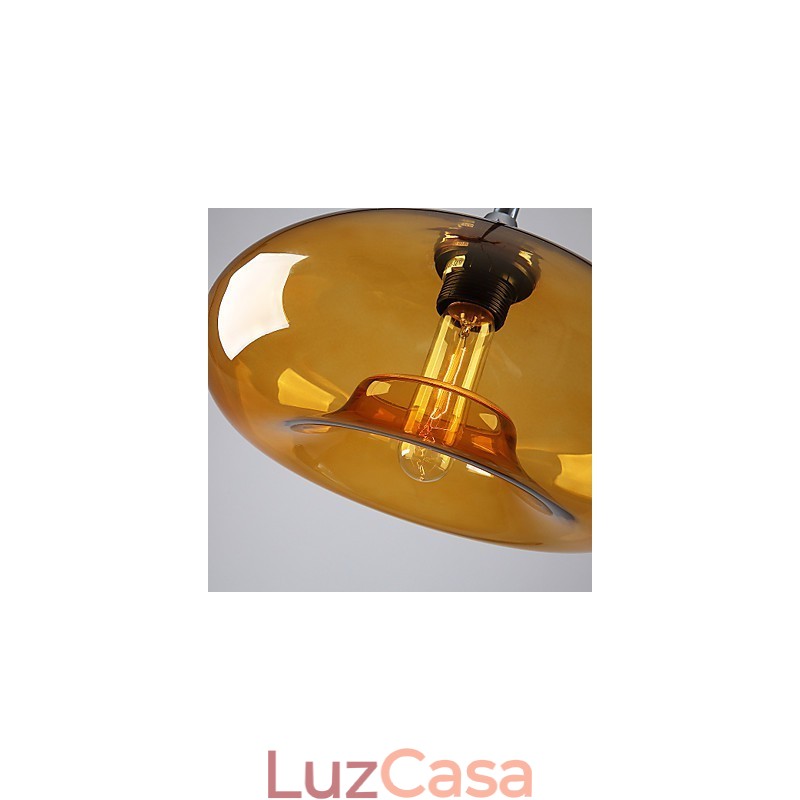 Característica moderna 1 pingente de luz com sombra transparente