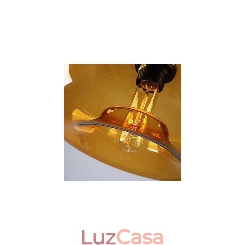 Característica moderna 1 pingente de luz com sombra transparente