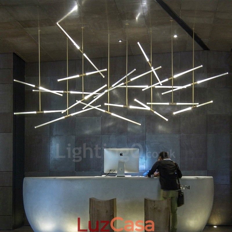 Lustre moderno contemporâneo, luminária pendente decorativa