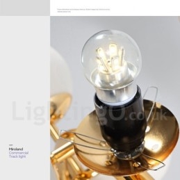 Lustre moderno contemporâneo de 8 luzes com abajur de vidro