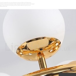 Lustre moderno contemporâneo de 8 luzes com abajur de vidro