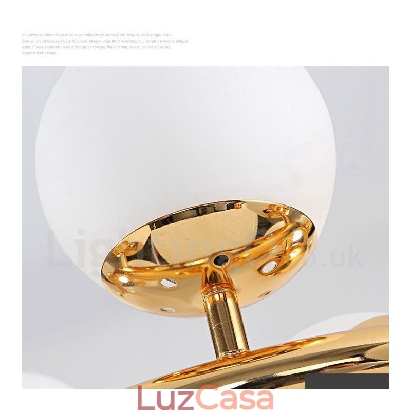 Lustre moderno contemporâneo de 24 luzes com abajur de vidro