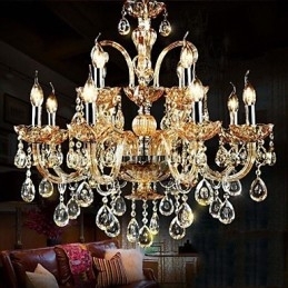 Lustre de Cristal Moderno Contemporâneo Tradicional Clássico Vidro