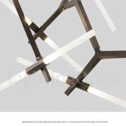 Lustre moderno contemporâneo de 12 luzes (preto dourado)