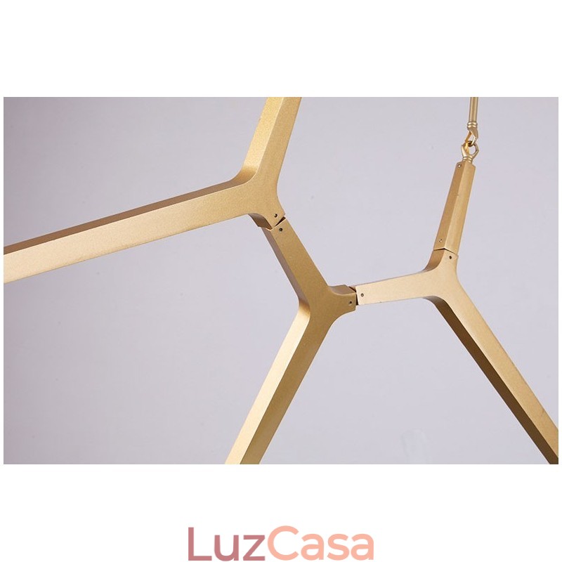 Lustre moderno contemporâneo de 12 luzes (preto dourado)