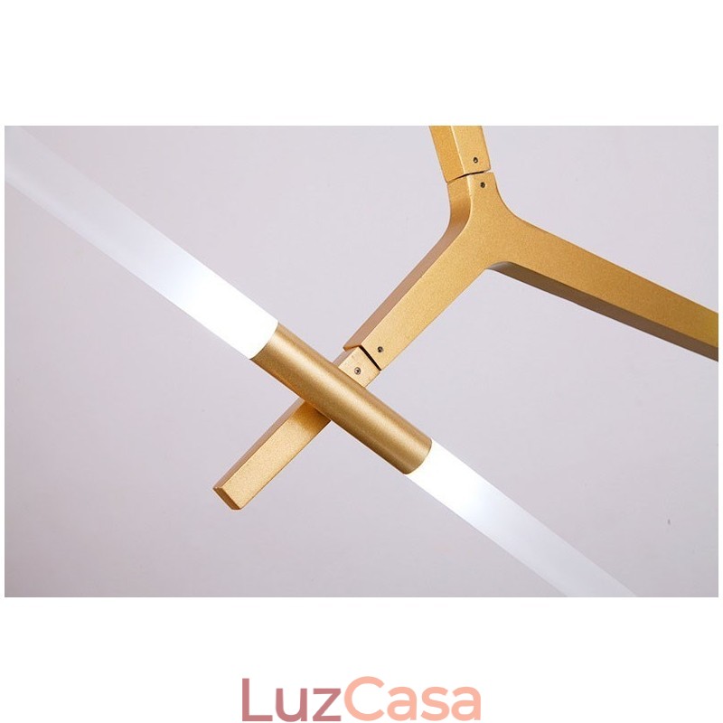 Lustre moderno contemporâneo de 12 luzes (preto dourado)