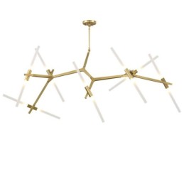 Lustre moderno contemporâneo de 14 luzes (preto dourado)