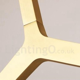 Lustre moderno contemporâneo de 14 luzes (preto dourado)