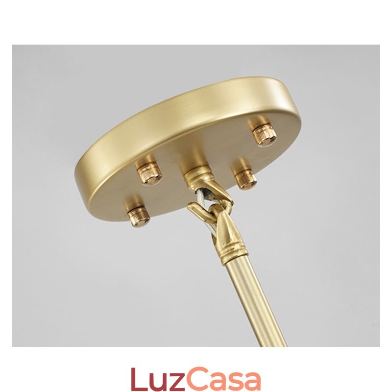 Lustre moderno contemporâneo de 20 luzes (preto dourado)