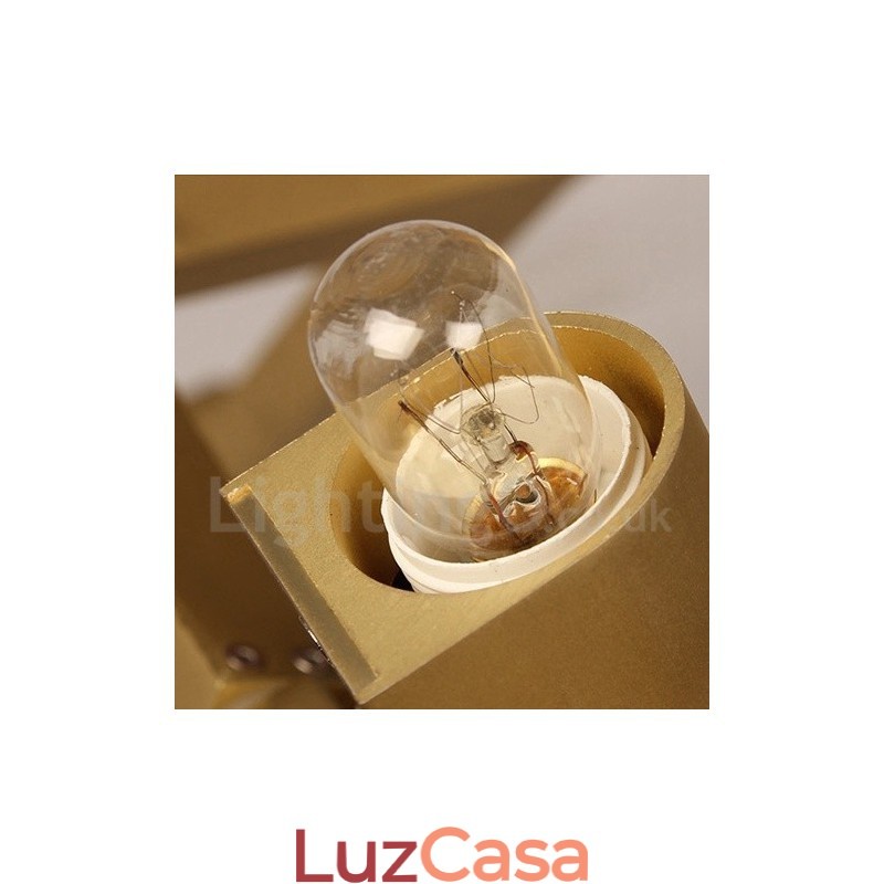 Lustre moderno contemporâneo de 20 luzes (preto dourado)