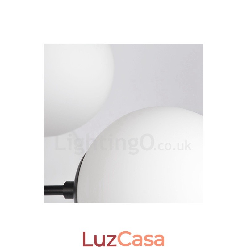 Lustre de metal preto de 12 luzes e 2 níveis com cúpula de vidro estilo contemporâneo moderno