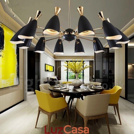 Lustre de 12 luzes estilo contemporâneo moderno Lustre de 12 luzes estilo contemporâneo moderno