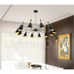 Lustre de 12 luzes estilo contemporâneo moderno