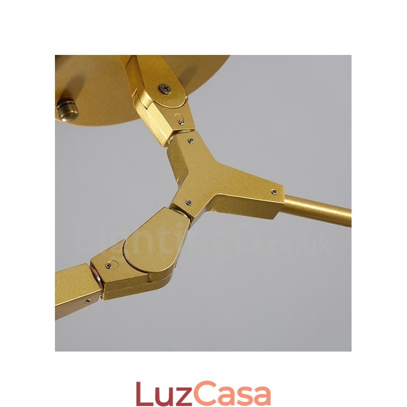 Lustre moderno contemporâneo de 5 luzes
