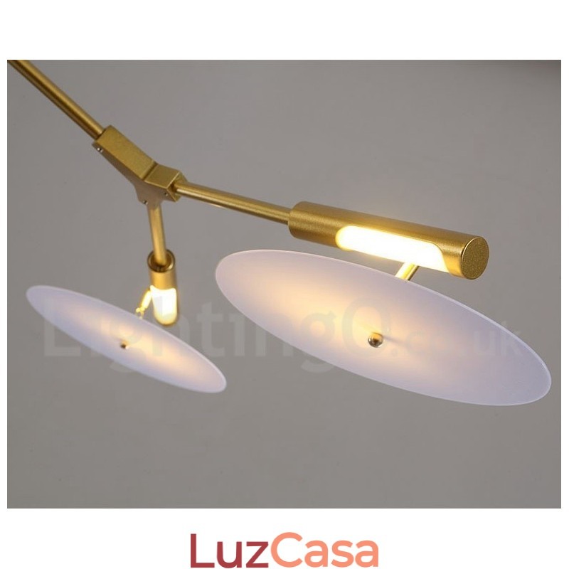 Lustre moderno contemporâneo de 5 luzes