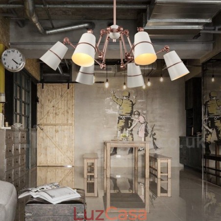 Lustre de 6 luzes com luz de estilo contemporâneo moderno Lustre de 6 luzes com luz de estilo contemporâneo moderno