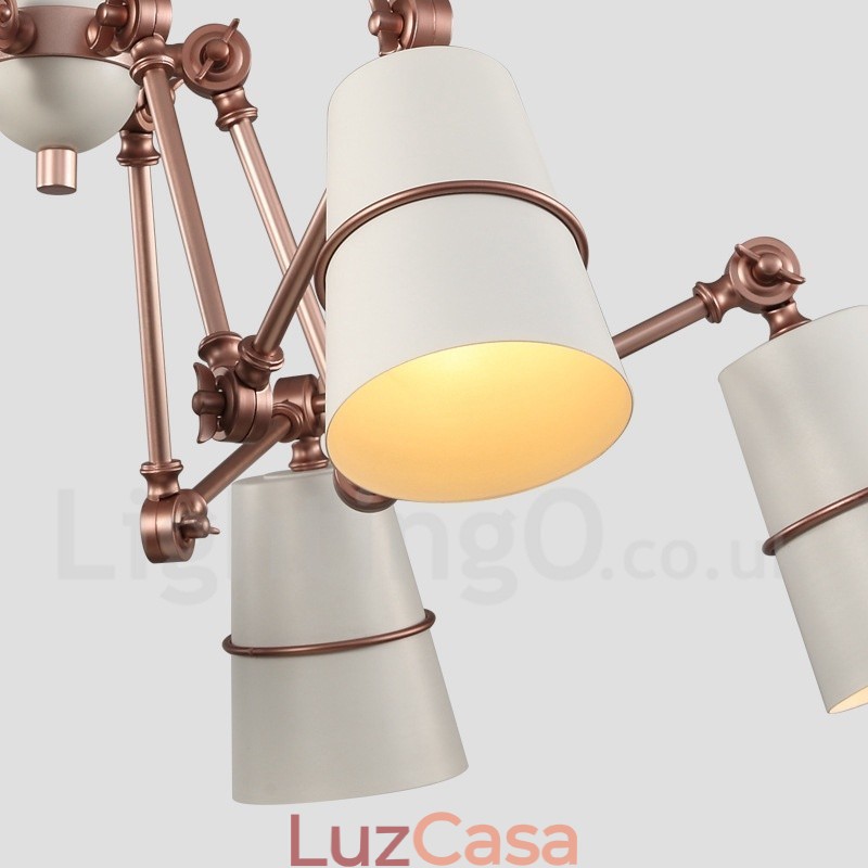 Lustre de 6 luzes com luz de estilo contemporâneo moderno