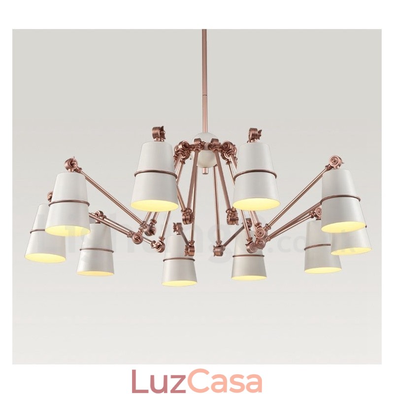 Lustre de 10 luzes com luz de estilo contemporâneo moderno