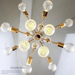 Lustre moderno contemporâneo de 4 níveis com 16 luzes