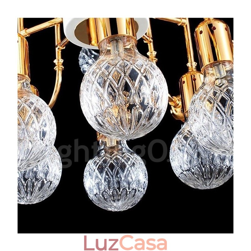 Lustre moderno contemporâneo de 4 níveis com 16 luzes