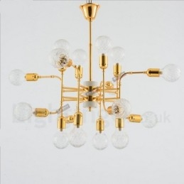 Lustre moderno contemporâneo de 4 níveis com 16 luzes