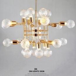 Lustre moderno contemporâneo de 4 níveis com 24 luzes