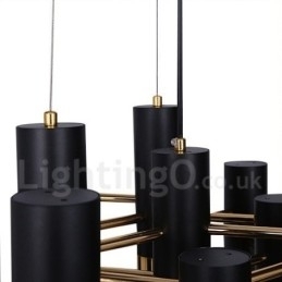 Lustre moderno contemporâneo de 13 luzes, lâmpada de nível único