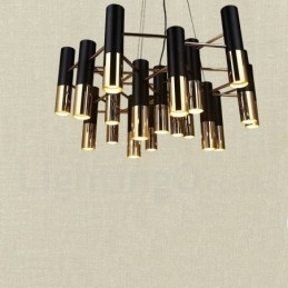 Lustre moderno contemporâneo de 19 luzes, luminária de nível único