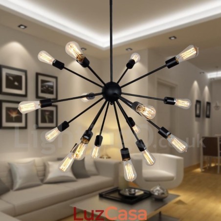 Lustre Sputnik Vintage Retro de 16 luzes Lustre Sputnik Vintage Retro de 16 luzes