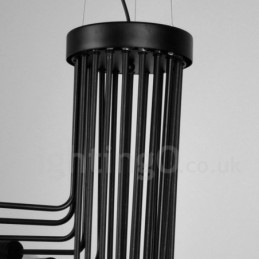 Preto 26 Luz Retro Vintage Moderno Contemporâneo Lustre Lâmpada Luz