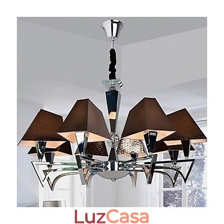 Lustre de ferro forjado da moda, iluminação artística, lustre com 8 luzes Lustre de ferro forjado da moda, iluminação artística, lustre com 8 luzes