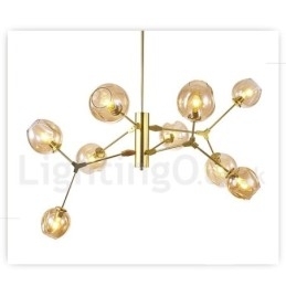 Lustre com cúpula de vidro estilo contemporâneo moderno
