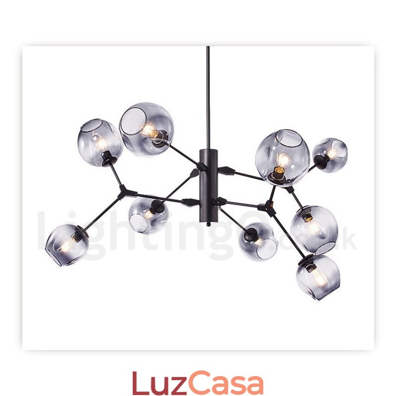 Lustre com cúpula de vidro estilo contemporâneo moderno