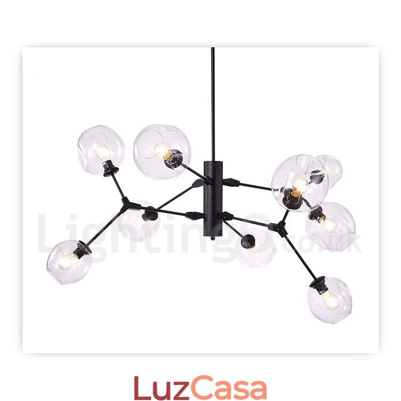 Lustre com cúpula de vidro estilo contemporâneo moderno
