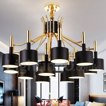 15 Luzes 2 Camadas Moderno Estilo Contemporâneo Lustre Lâmpada Luz 15 Luzes 2 Camadas Moderno Estilo Contemporâneo Lustre Lâmpada Luz