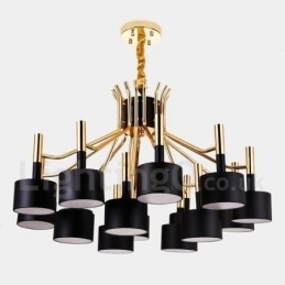 15 Luzes 2 Camadas Moderno Estilo Contemporâneo Lustre Lâmpada Luz